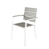 Fauteuil de jardin en aluminium blanc